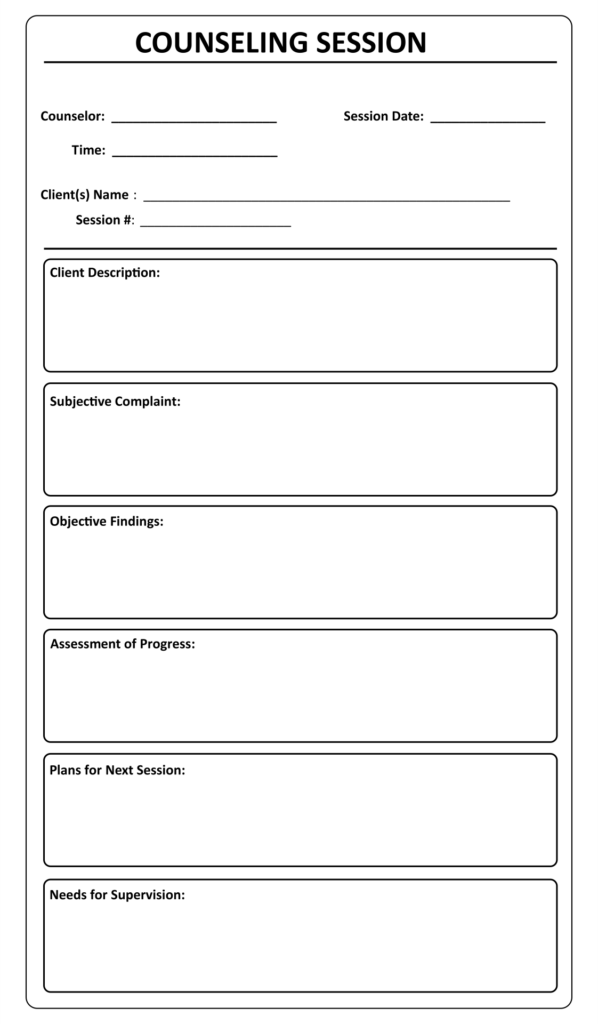 10 Best Printable Counseling Soap Note Templates Printablee