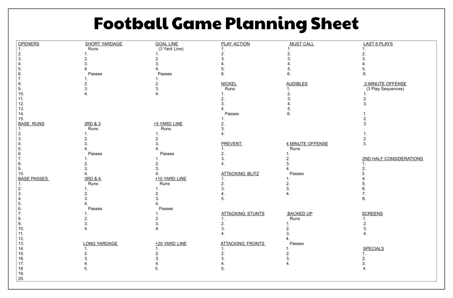 10 Best Printable Football Play Templates Printablee Fillable Form 2023