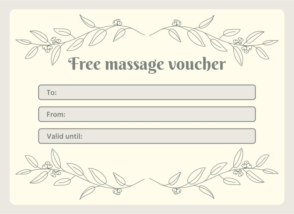 Printable Spa Day Voucher Template