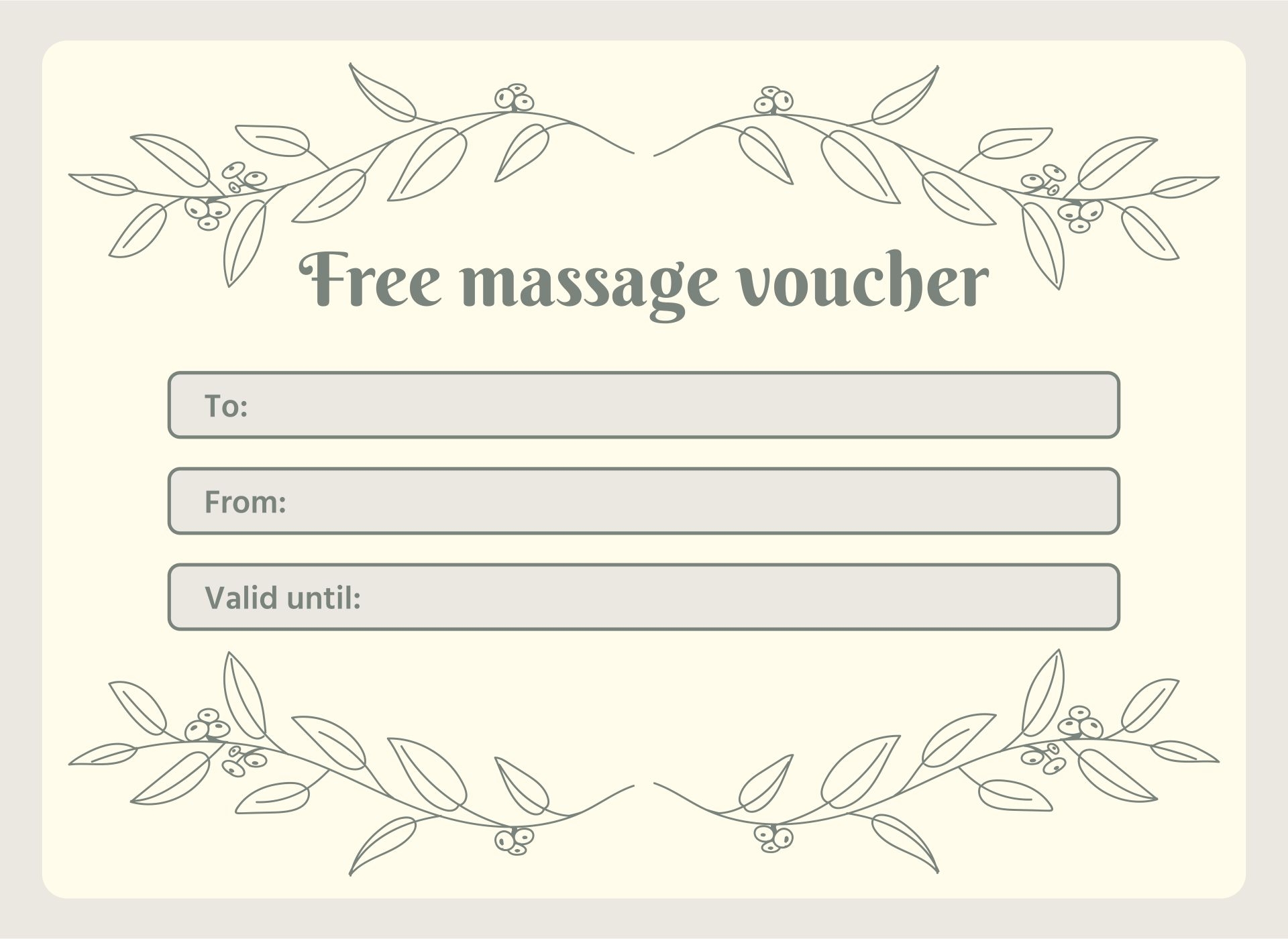 10 Best Printable Massage Gift Certificate Template Printablee