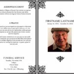 10 Best Printable Memorial Card Templates Printablee