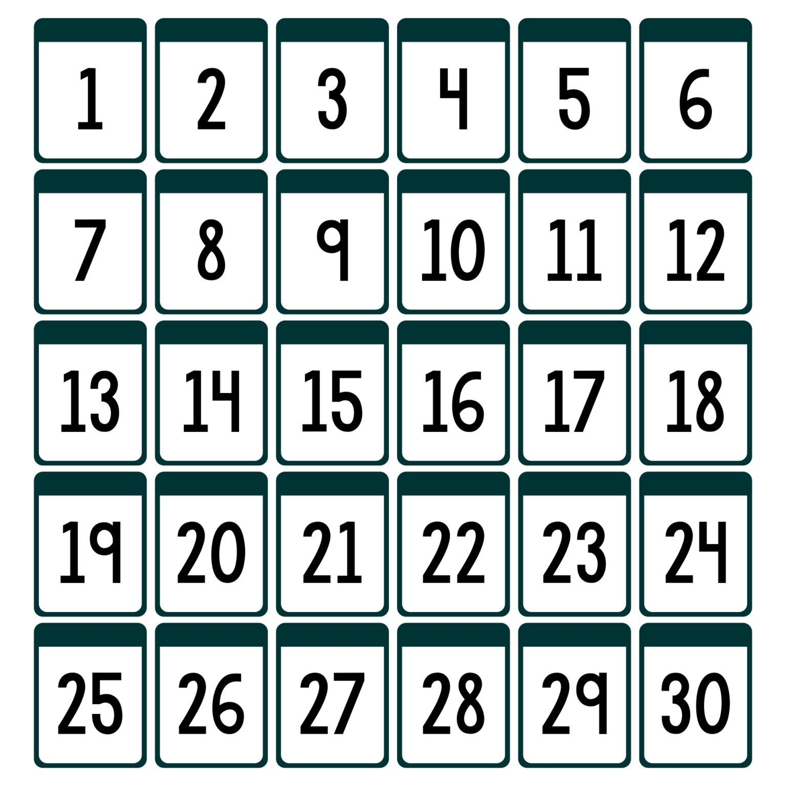 10 Best Printable Numbers From 1 30 Printablee Fillable Form 2023
