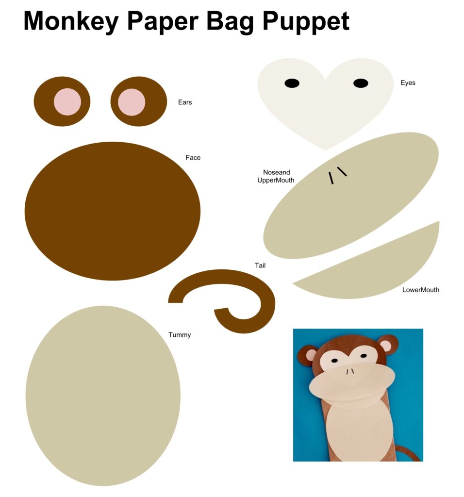 Cut Out Paper Bag Puppet Template Printable