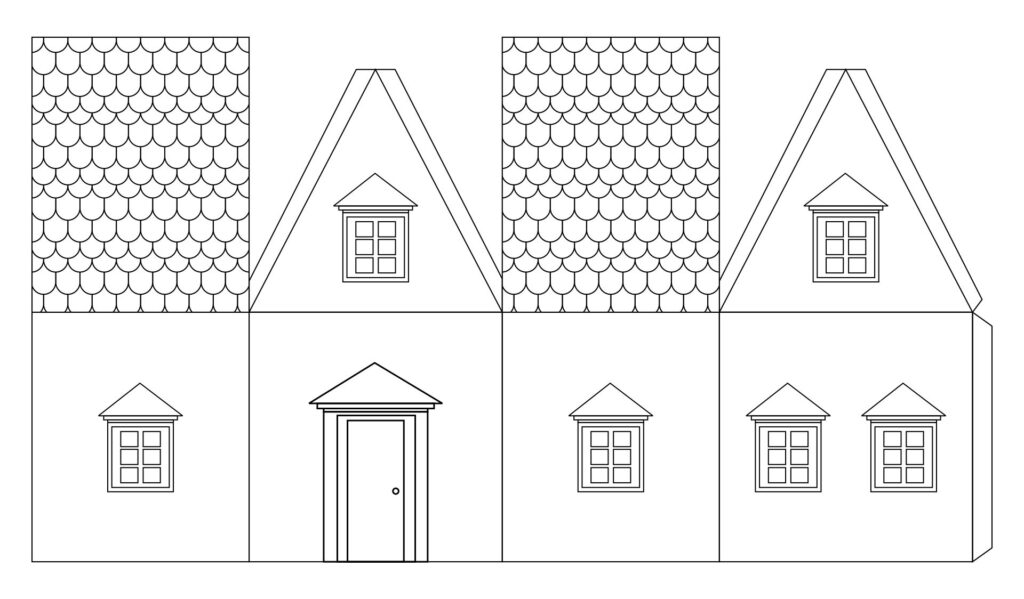 10 Best Printable Paper House Template Printablee