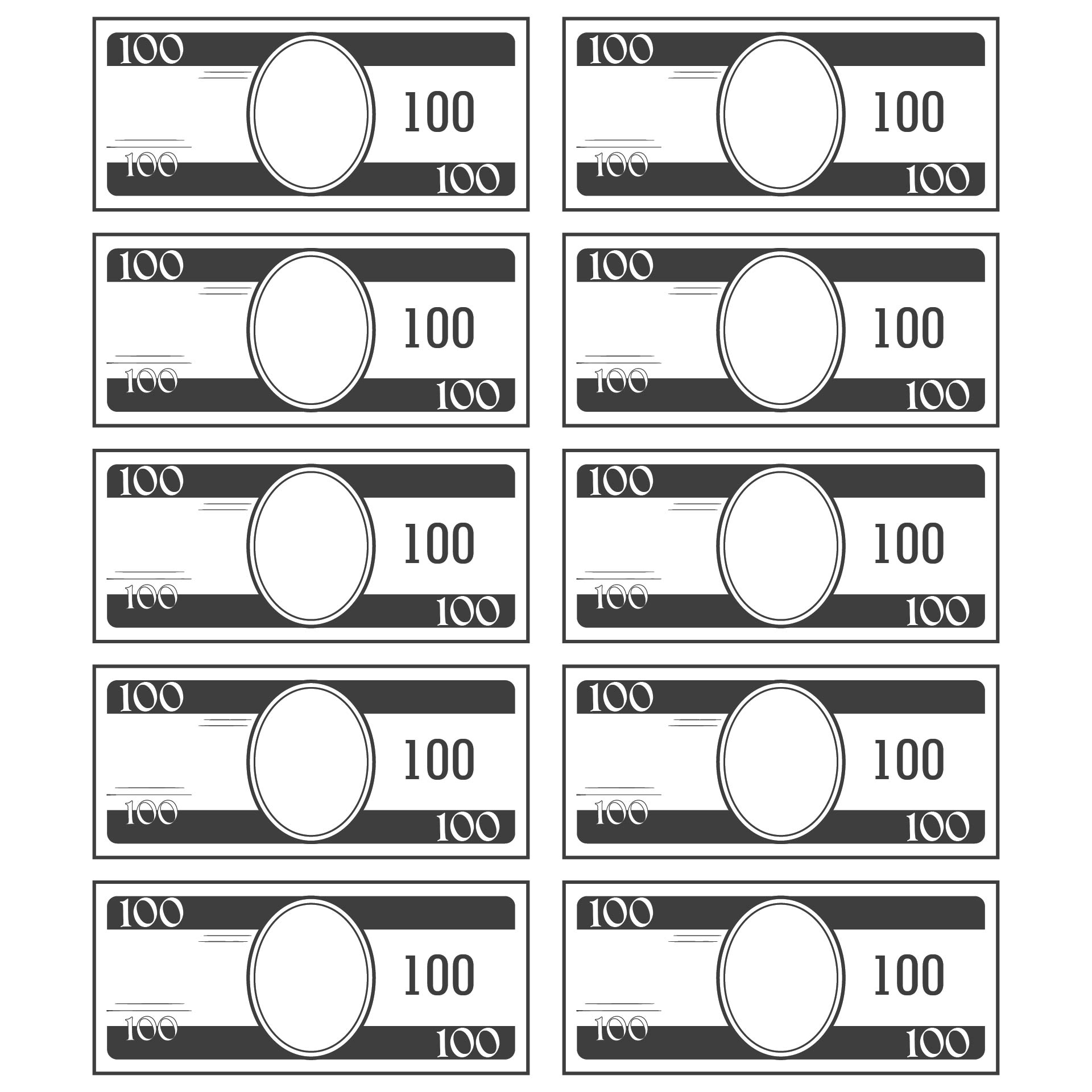 10 Best Printable Play Money Actual Size Printablee