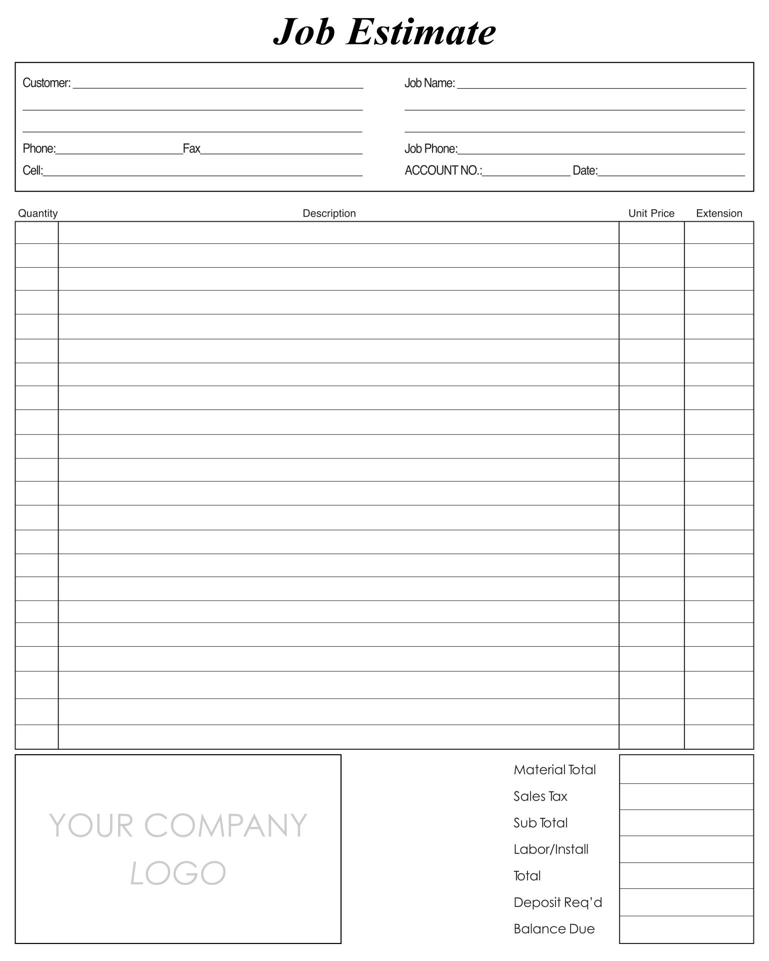 10 Best Roofing Estimate Templates Printable Printablee