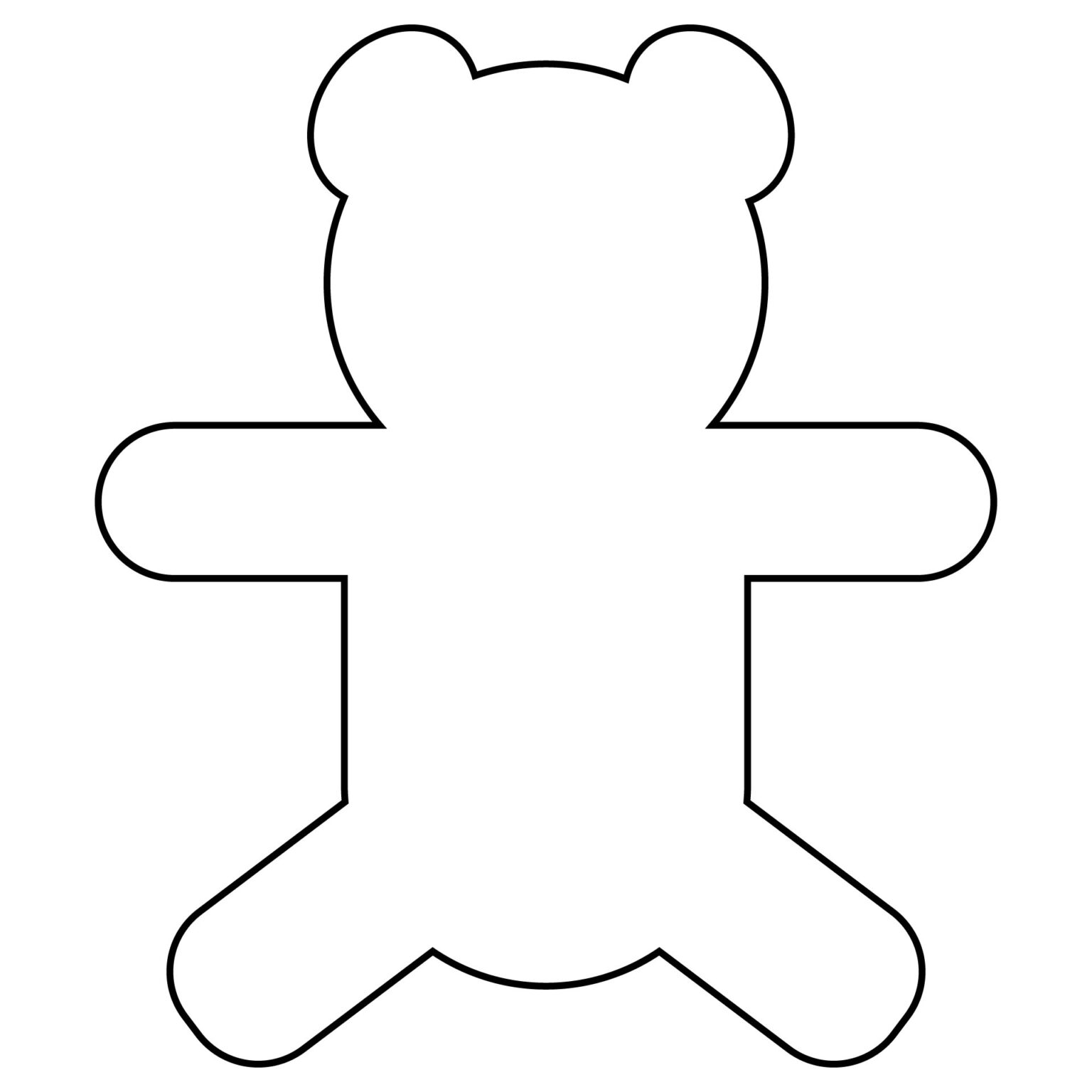 Printable Small Teddy Bear Template