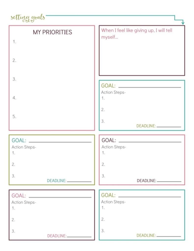 10 Free Printable Goal Setting Worksheets Parade Entertainment Recipes Health Life Holidays