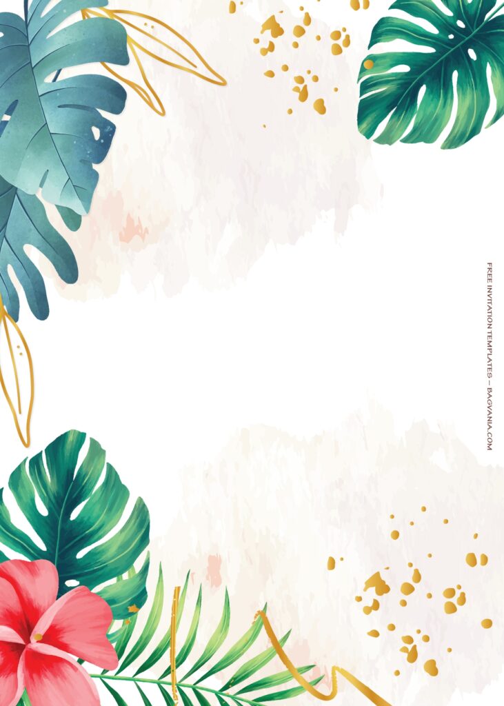 10 Sweet Tropical Floral Wedding Invitation Templates FREE Printable Birthday Invitation Templates Bagvania