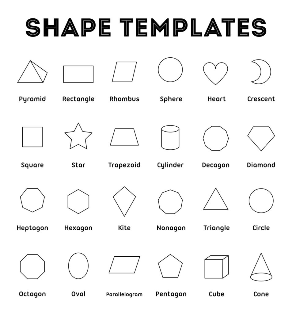 Shape Template Printable
