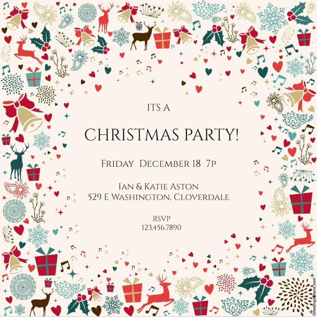 Free Printable Christmas Invitation Templates