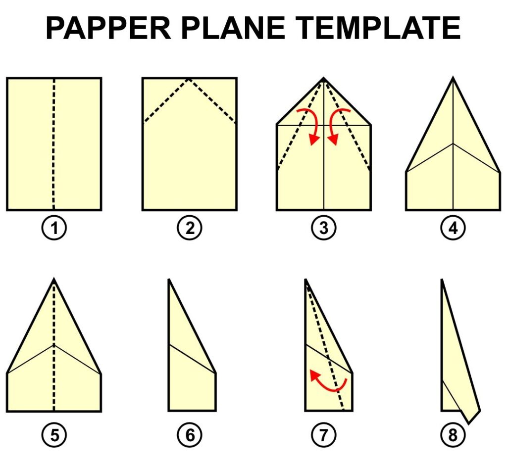 14 Best Printable Paper Airplane Templates Printablee