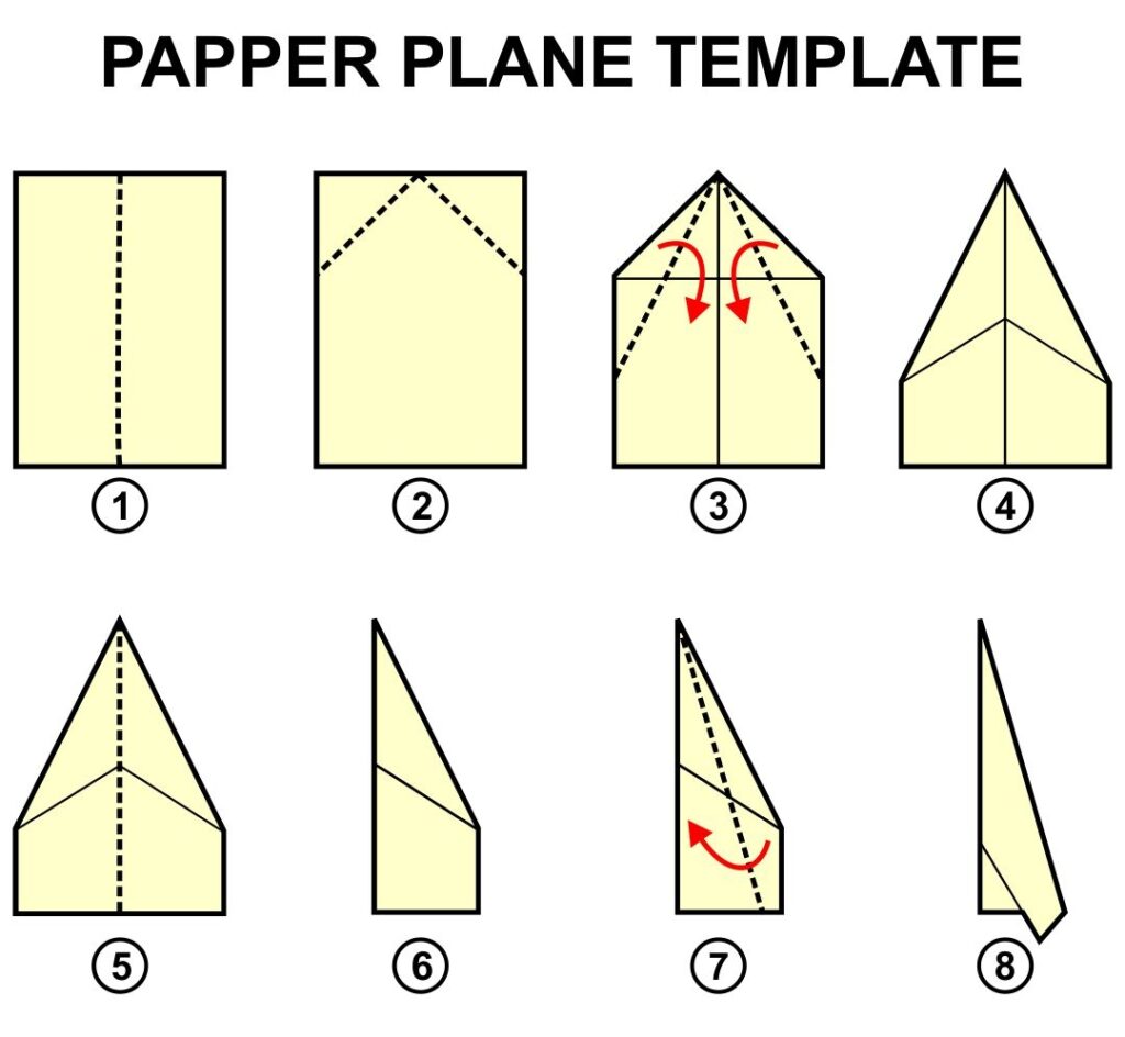 Printable Paper Airplane Template