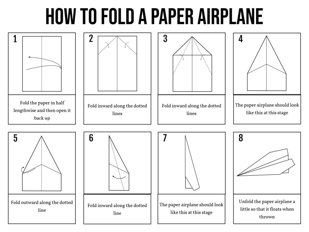 14 Best Printable Paper Airplane Templates Printablee