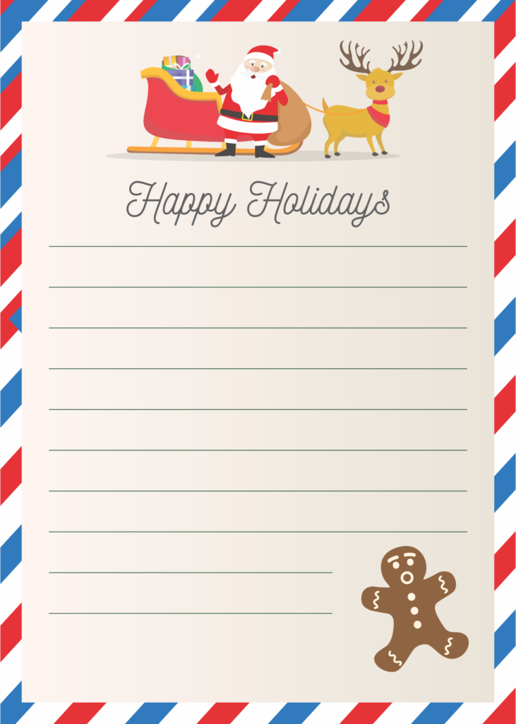 15 Best Free Printable Christmas Letter Templates Printablee