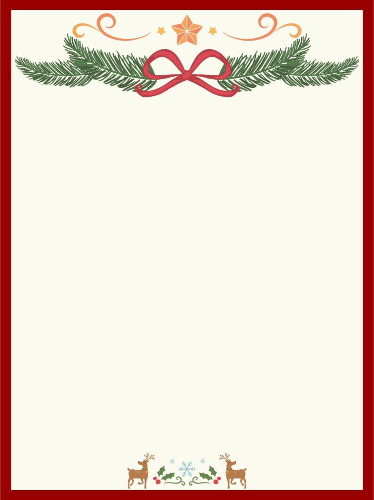 15 Best Free Printable Christmas Stationary Borders Printablee