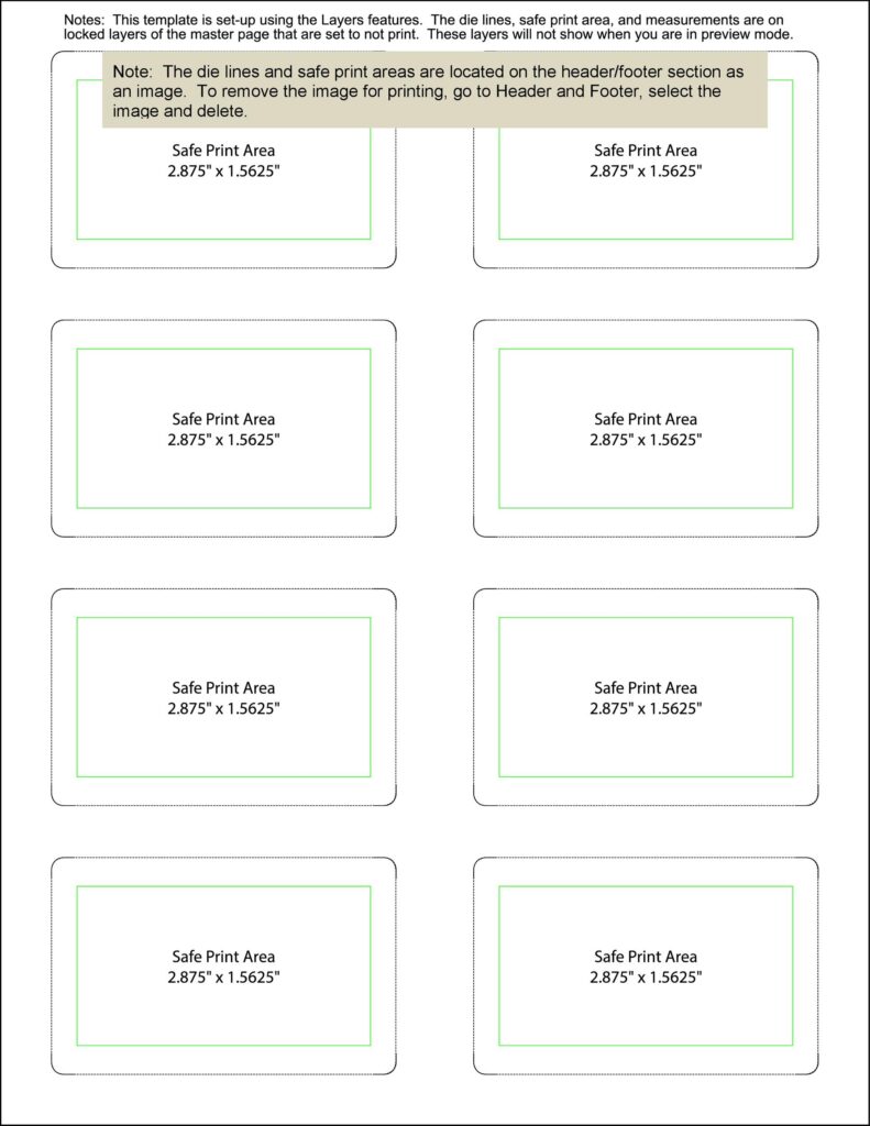 Printable Free Tent Card Template Word