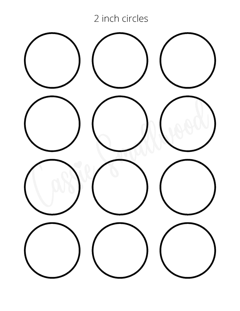 2 Inch Circle Template Printable