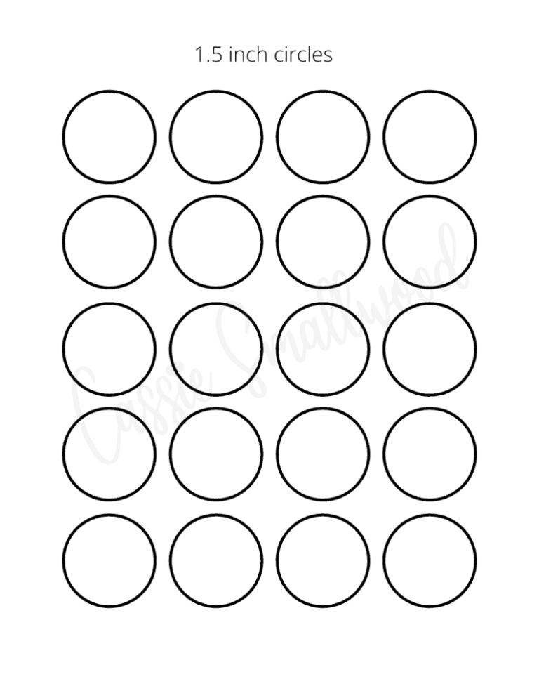 17 Sizes Of Printable Circle Templates Cassie Smallwood Fillable Form