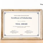 18 Free Scholarship Certificate Templates Word PPTX PSD