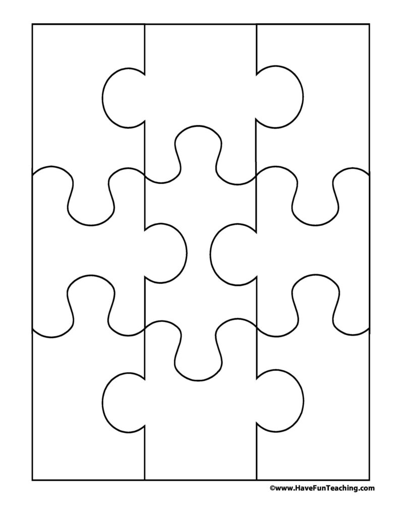 Printable Puzzle Piece Template