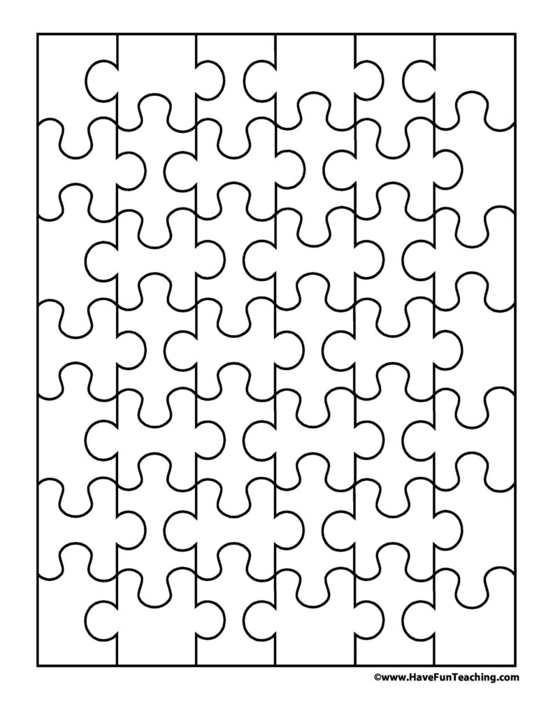 Printable Puzzle Piece Template