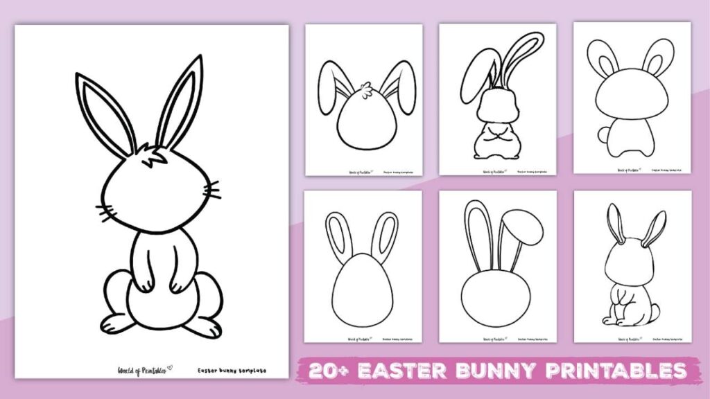 Printable Easter Bunny Template