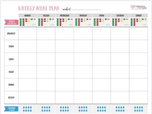 21 Day Fix Printable Meal Planner - Fillable Form 2024