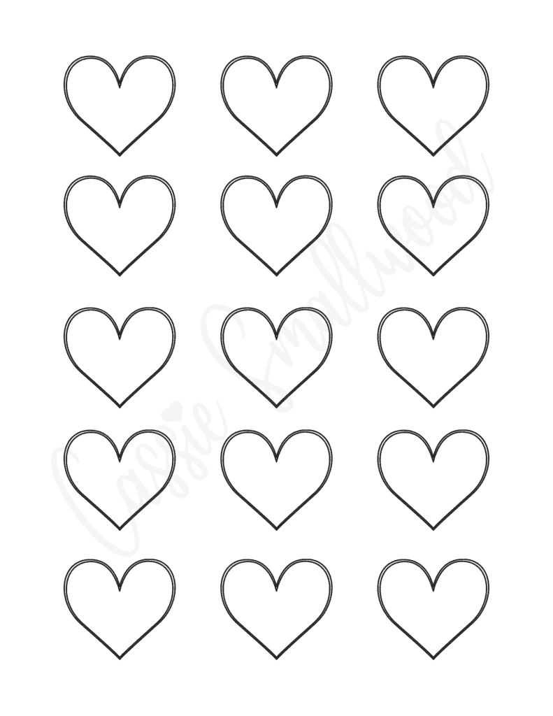 Printable Small Hearts Template