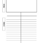 27 Printable Pros And Cons Lists Charts Templates TemplateLab