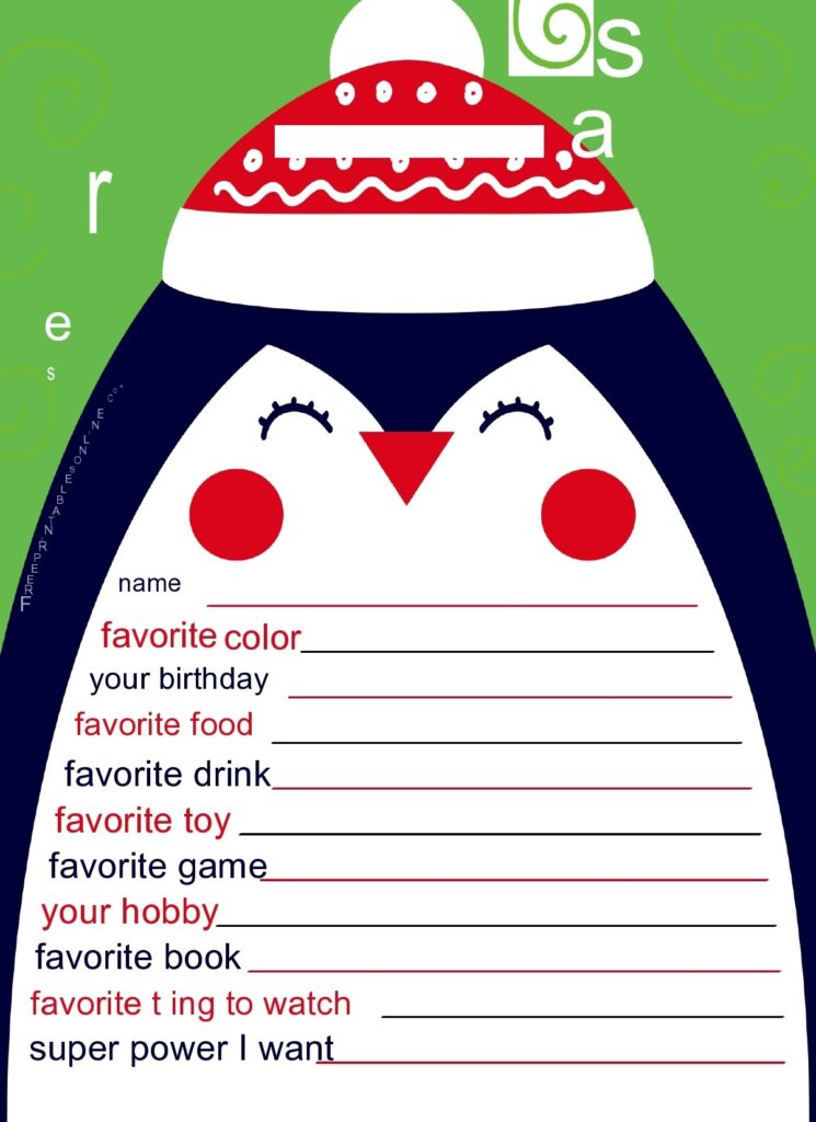 Secret Santa Template Free Printable