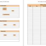 3 Best Pet Health Record Templates Word Excel Formats