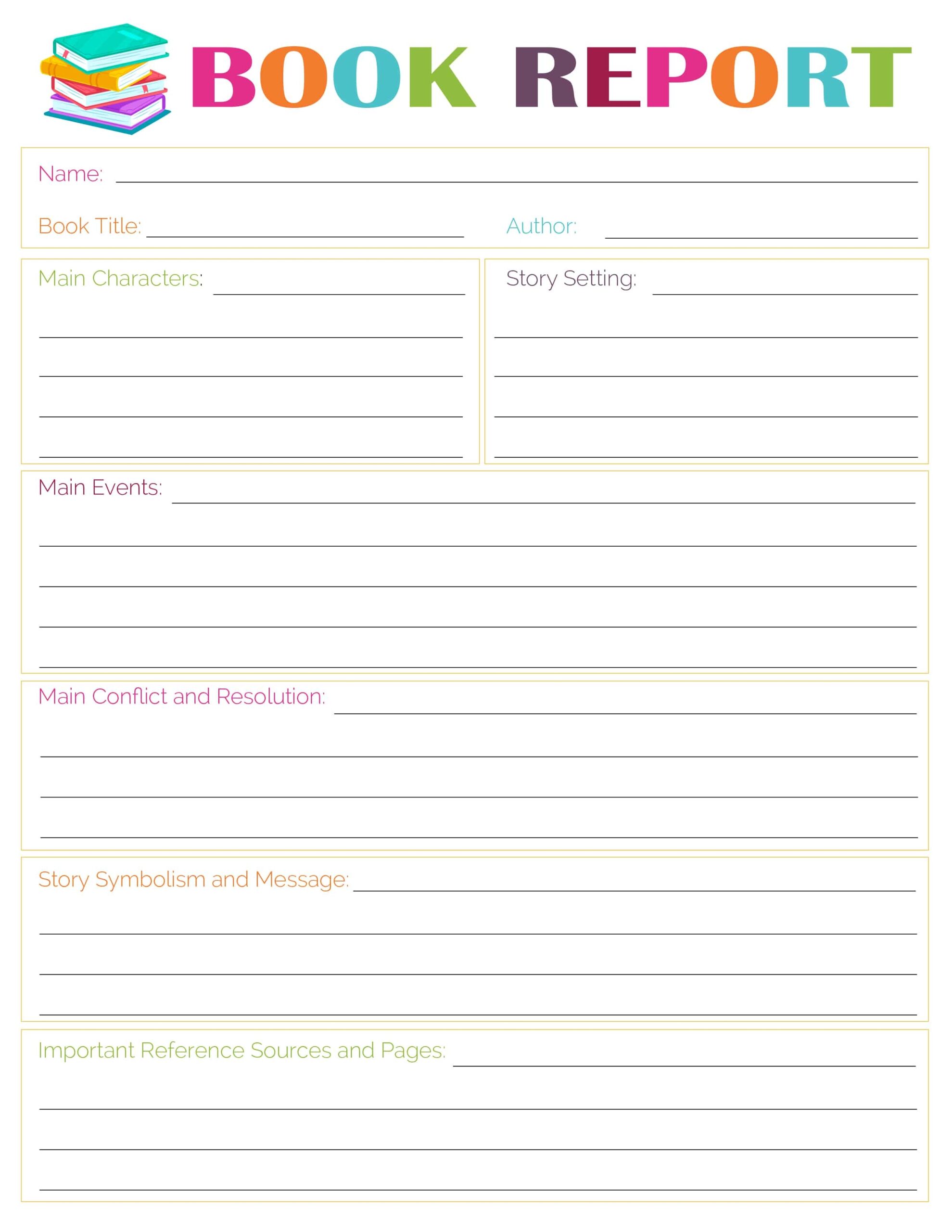 3 Free Printable Book Report Templates Freebie Finding Mom