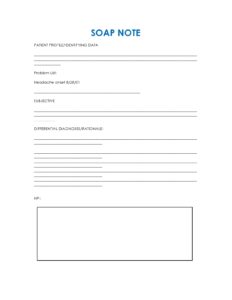 Printable Blank Soap Note Template Word - Fillable Form 2024