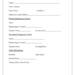 30 Printable Emergency Contact Forms 100 Free