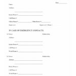 30 Printable Emergency Contact Forms 100 Free
