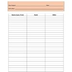 37 Class Roster Templates Student Roster Templates For Teachers