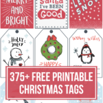 375 Free Printable Christmas Tags For Your Holiday Gifts