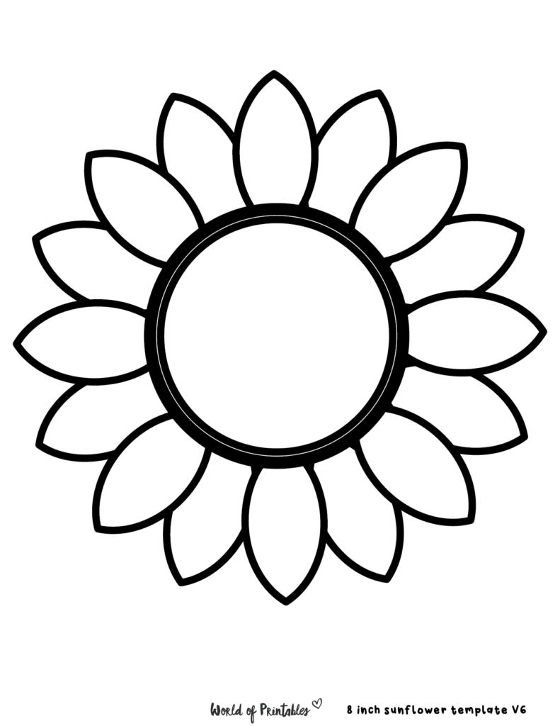 Sunflower Template Free Printable