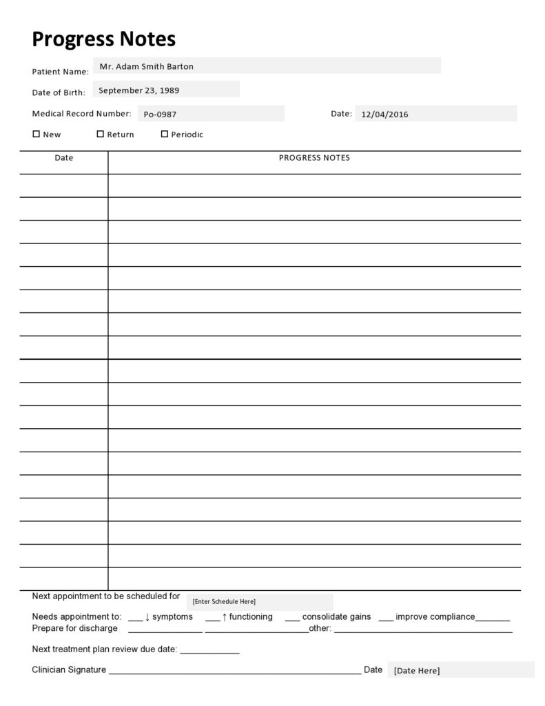 40 Free Therapy Notes Templates Progress Notes Templatelab Fillable Form 2024 5457