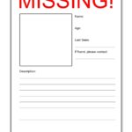 40 Printable Missing Poster Templates Flyers Signs