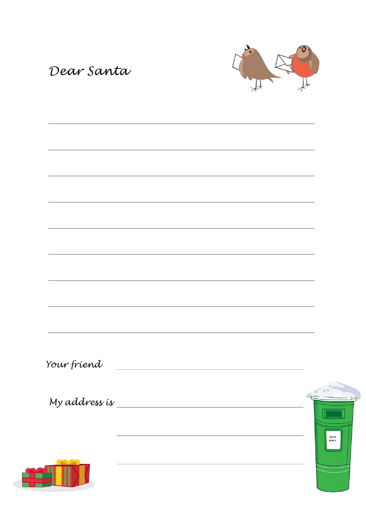 45 Printable Christmas Letter Templates 100 FREE TemplateLab