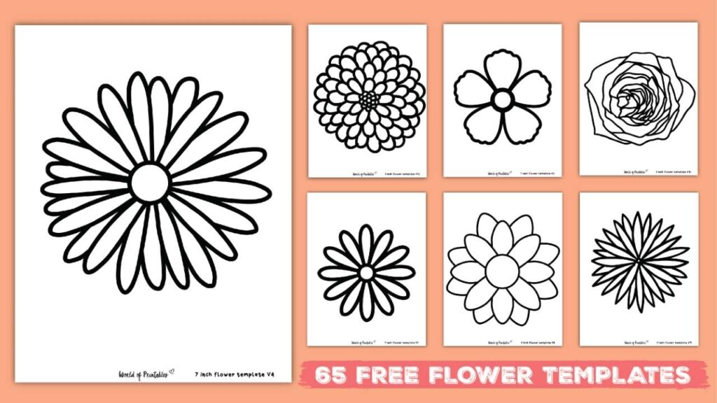 Flower Template Design Printable