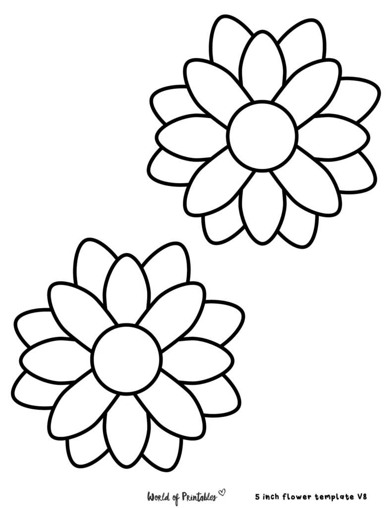 Cut Out Printable Flower Template