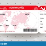Airplane Ticket Boarding Pass Ticket Template Stock Vector Illustration Of Board Airline 164933272