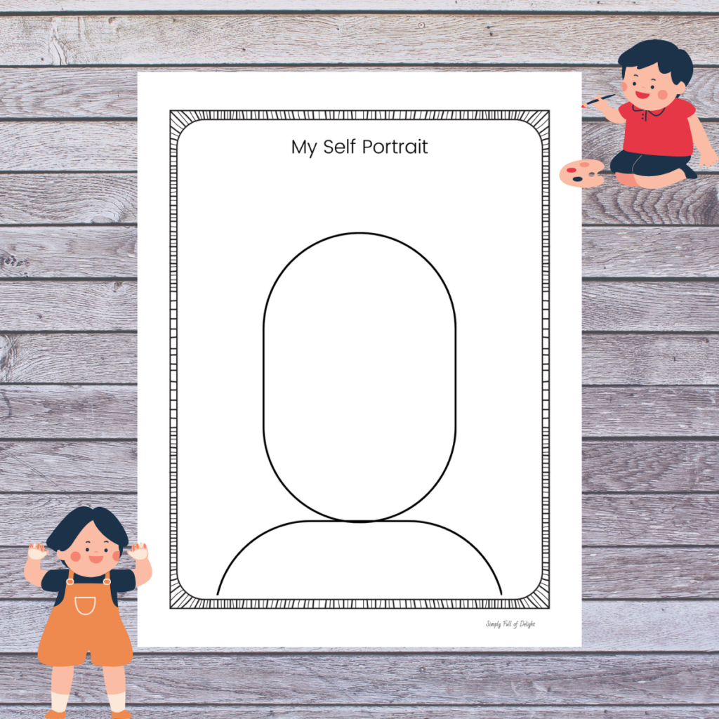 All About Me Self Portrait Free Printable Simply Full Of Delight