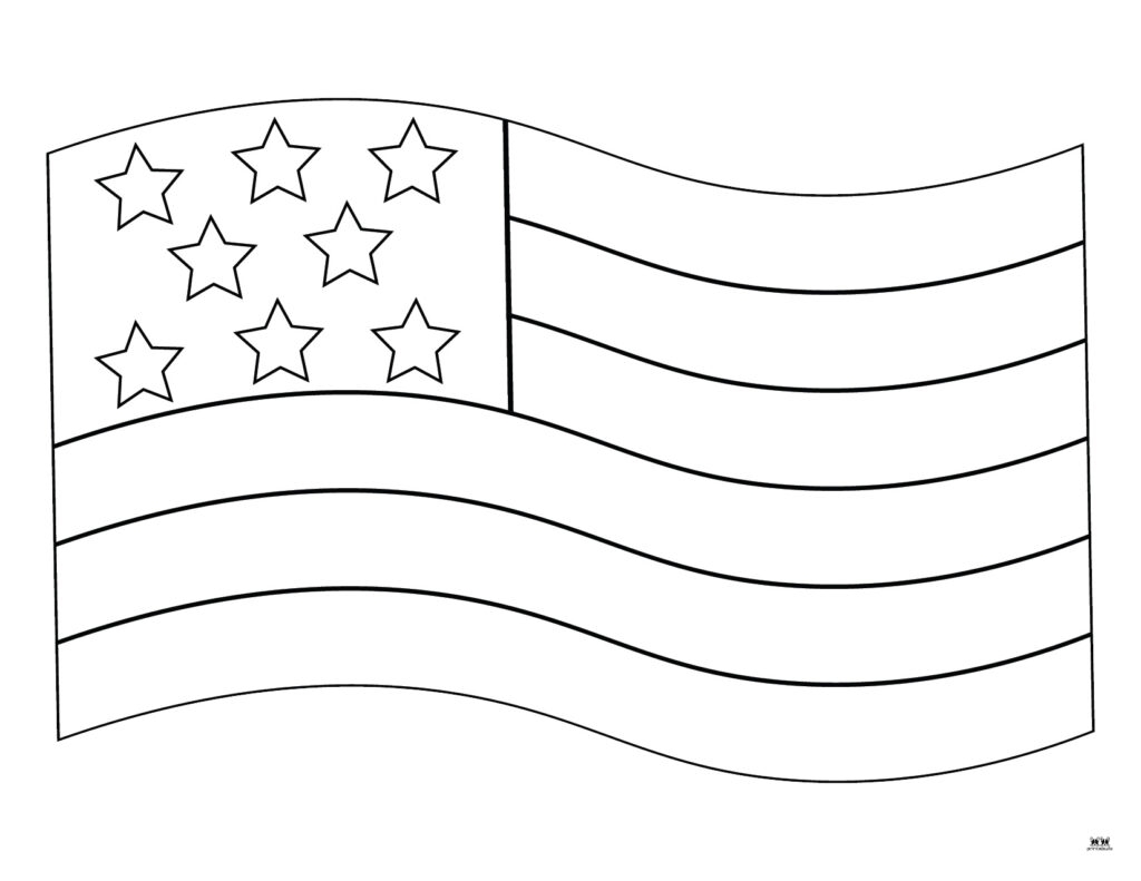 American Flag Template Printable