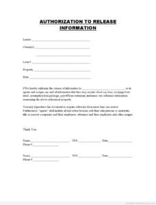 Printable Free General Release Of Information Form Template - Fillable Form 2025