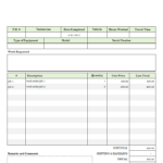 Auto Repair Work Order Template