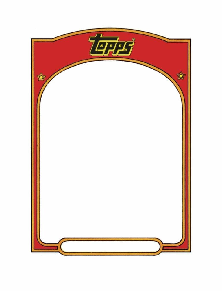 Printable Baseball Card Template Fillable Form 2024